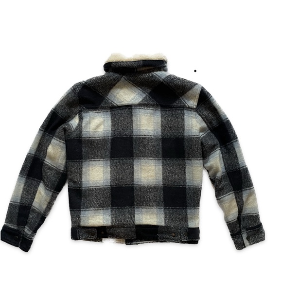 NWT [BLANKNYC] Mens Plaid Wool Blend Jacket With Sherpa Collar and Lining Size S - Picture 3 of 8